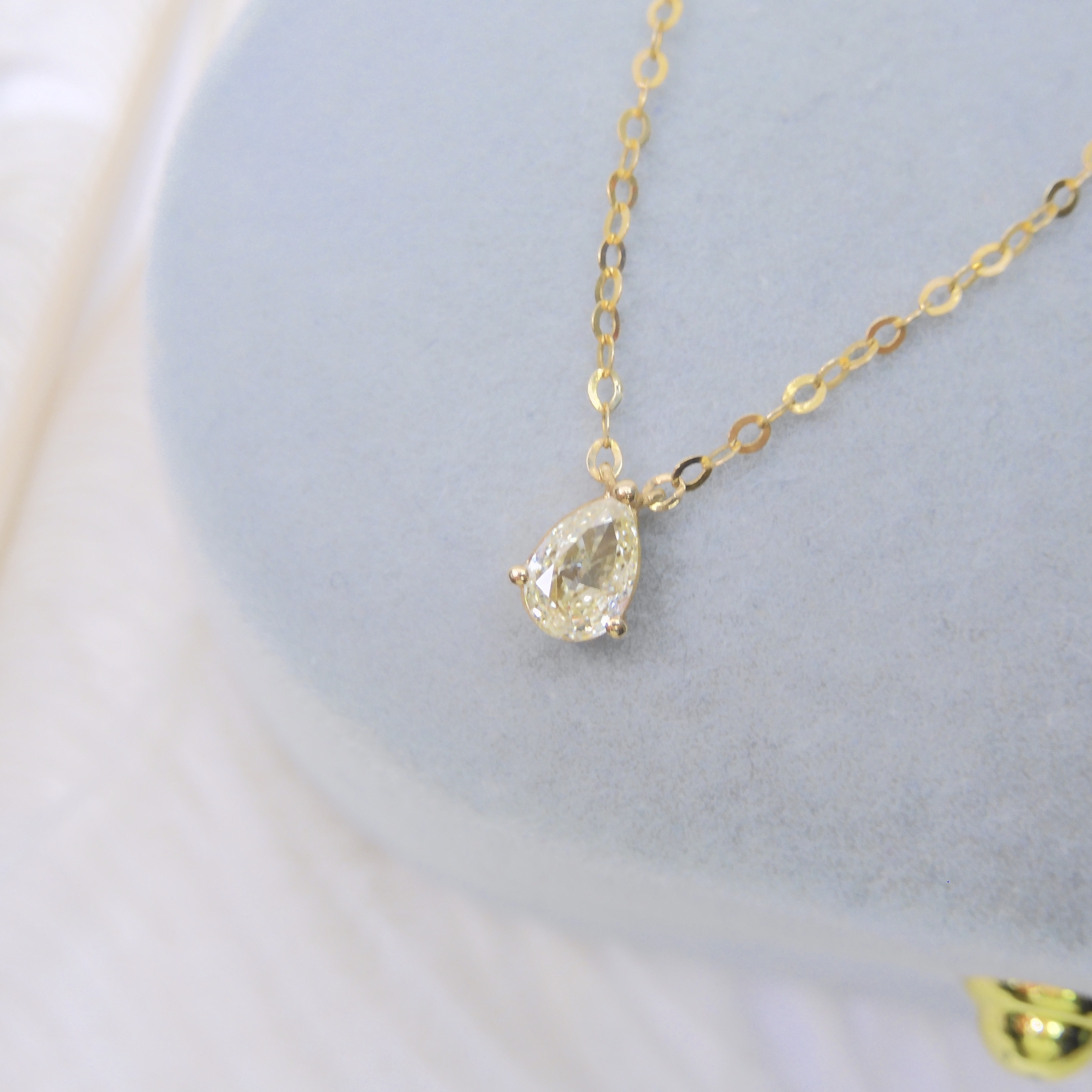 18K金 0.24ct 黃鑽項鏈