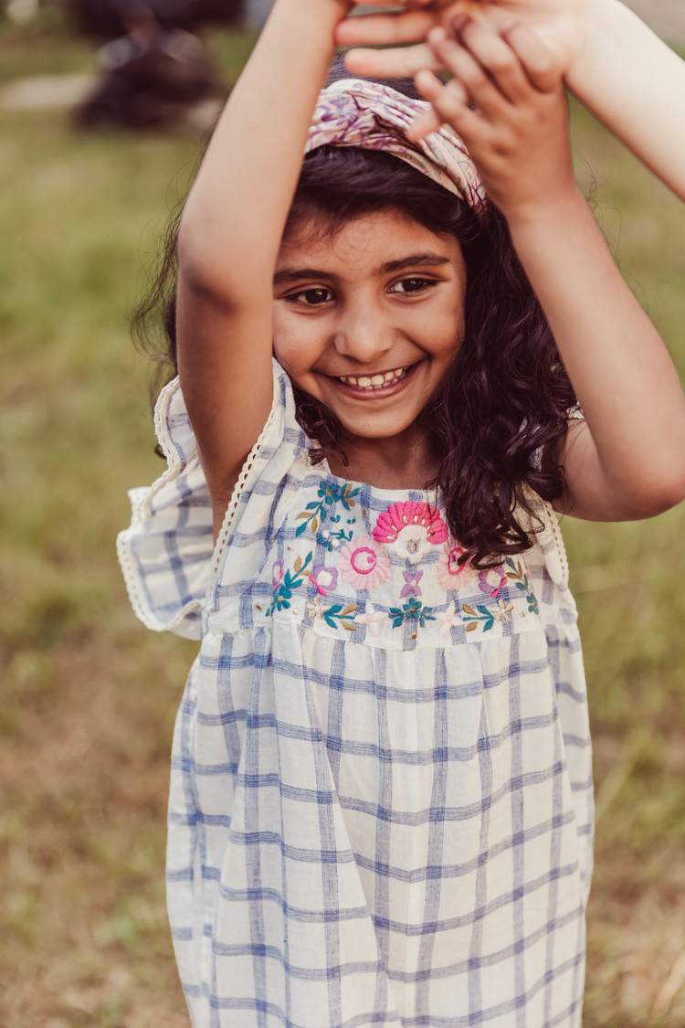 LOUISEMISHA│Irina Overalls格紋連身褲．Blue River Checks