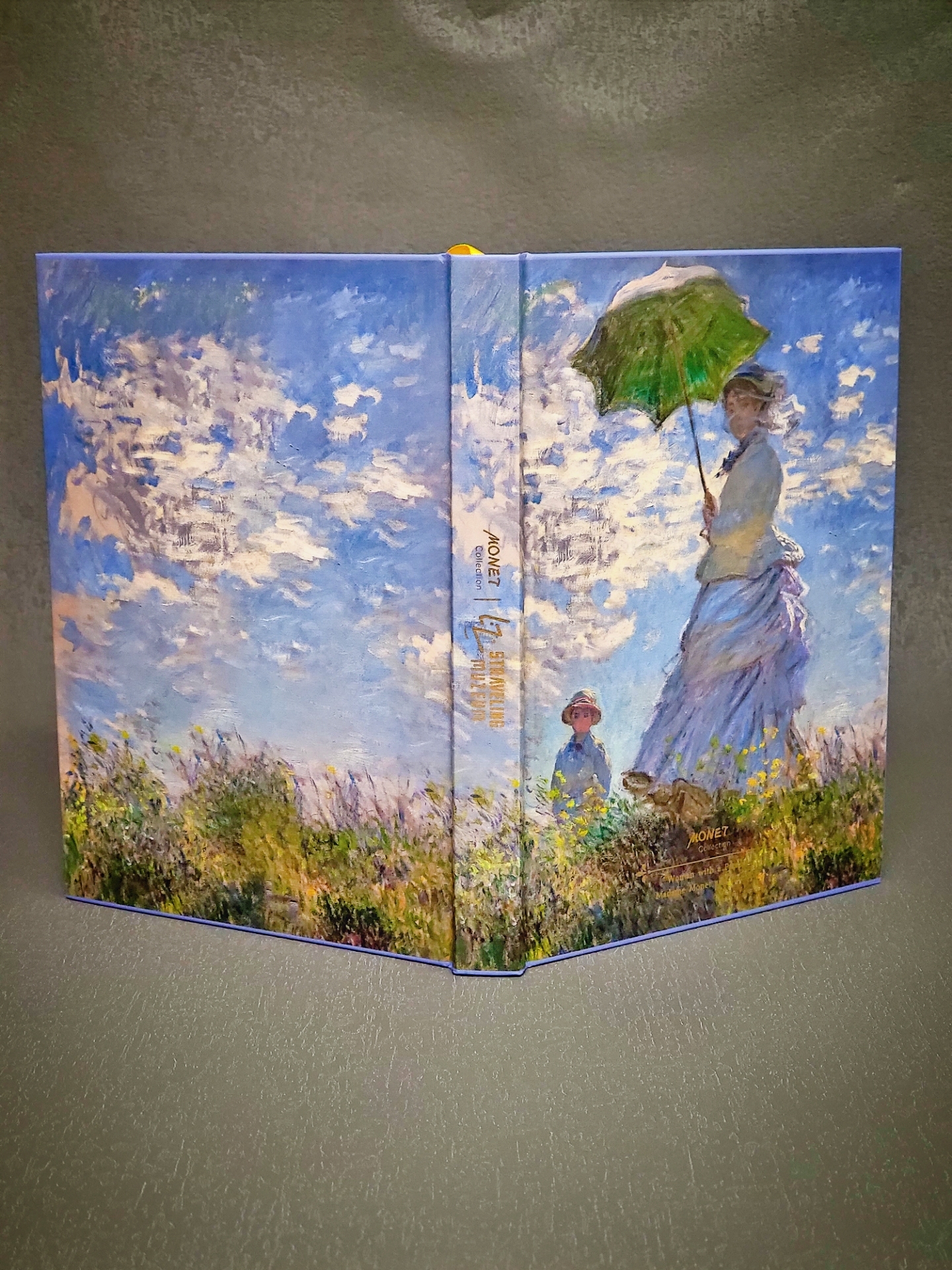 STRAVELING MUZEUM monet woman with a parasol hardcover notebook