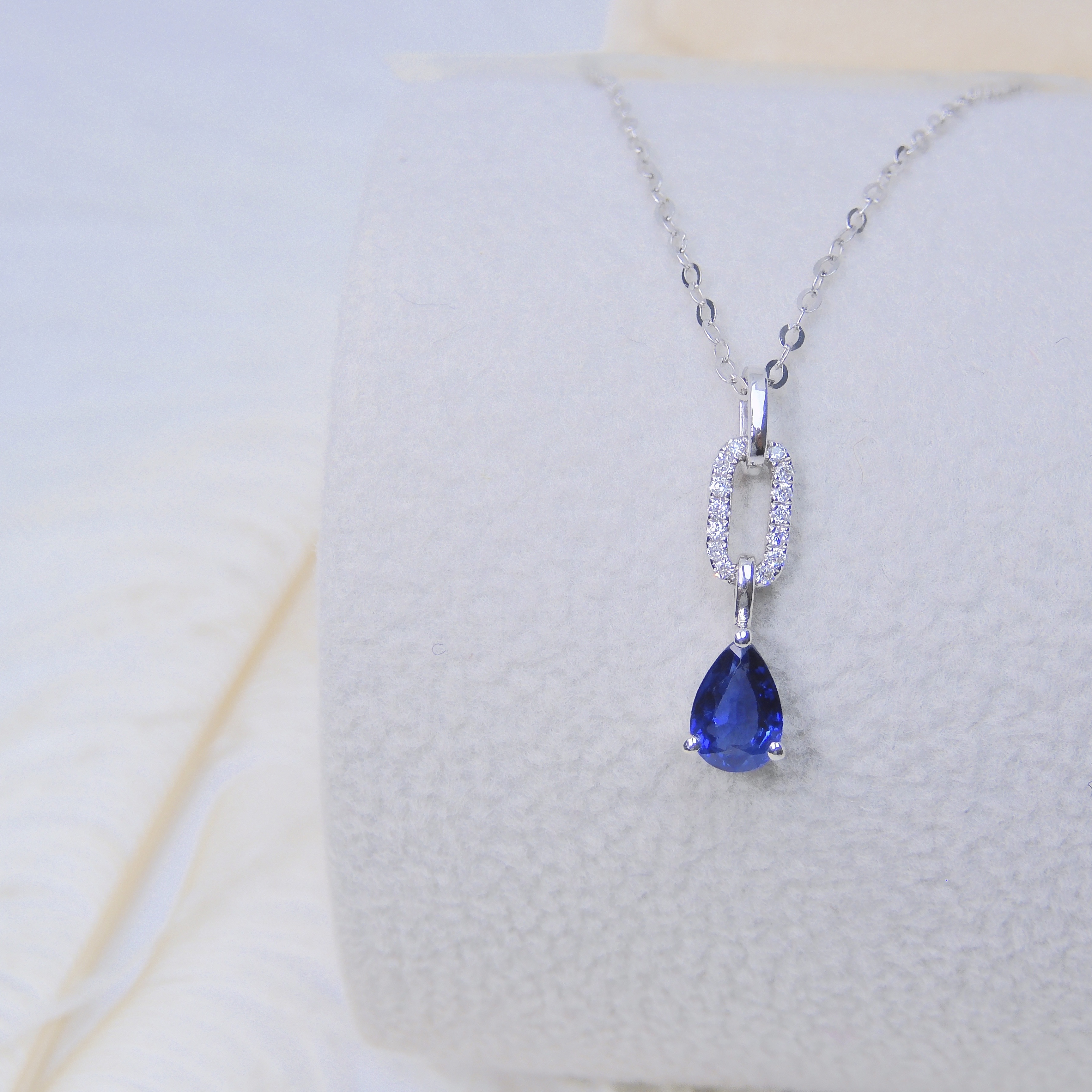 18K金 0.53ct 藍寶石項鏈