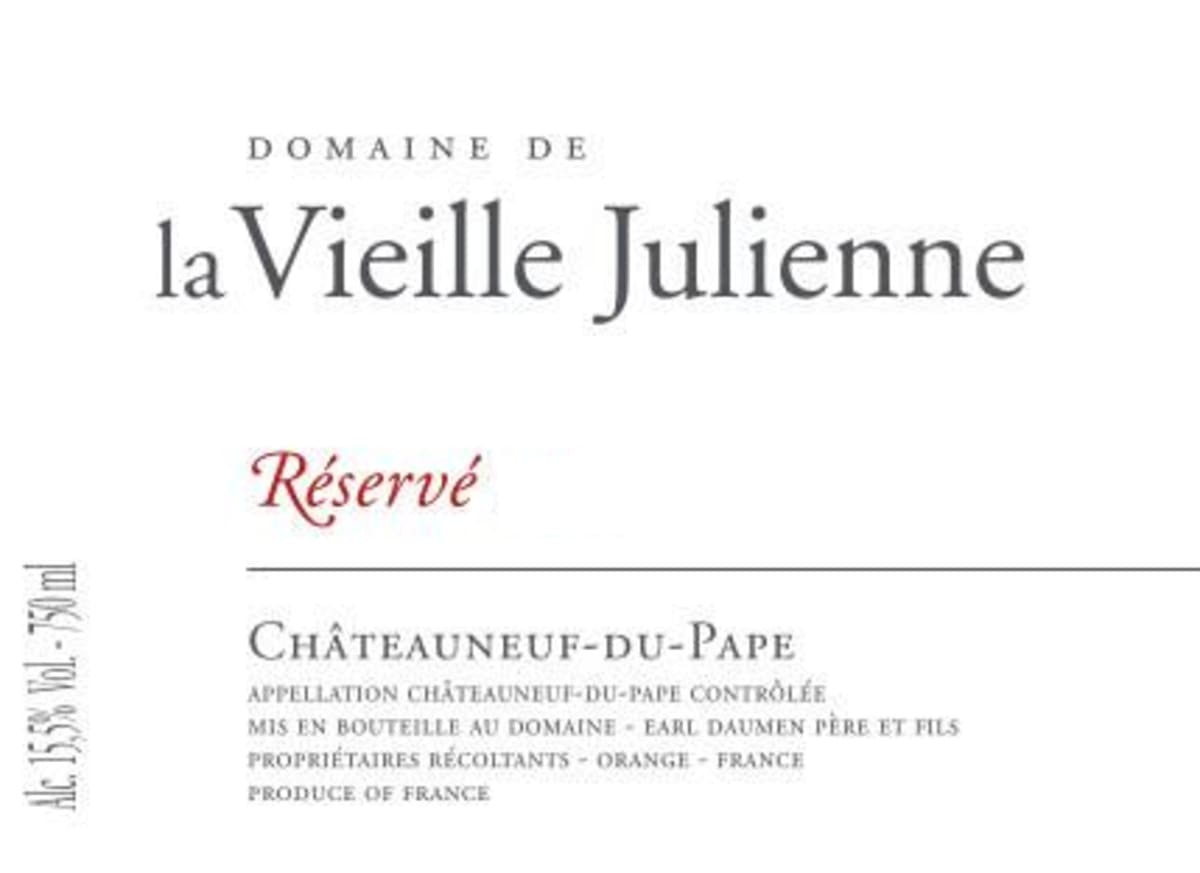La Vieille Julienne Chateauneuf du Pape Reserve 2015 (RP100)