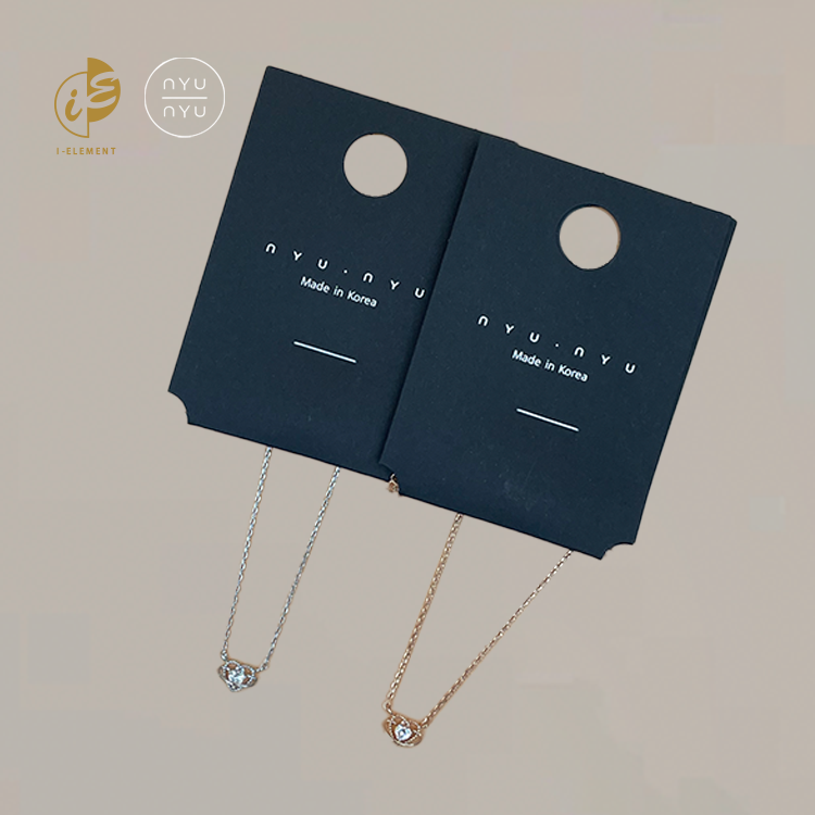 🇰🇷 Nyunyu 精緻閃石心形吊墜頸鏈 玫瑰金/銀