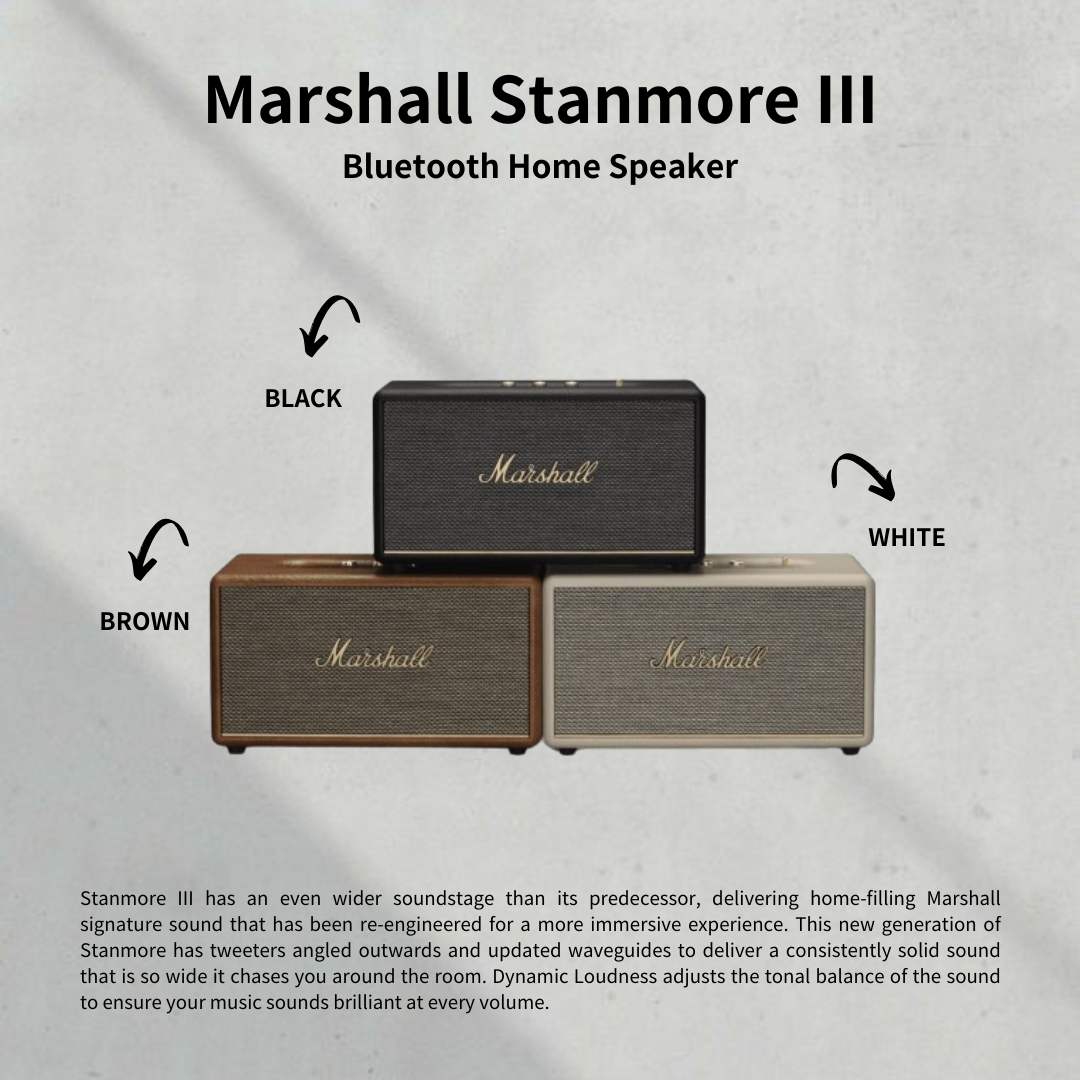 Marshall Stanmore III 藍芽喇叭 黑色 白色 棕色