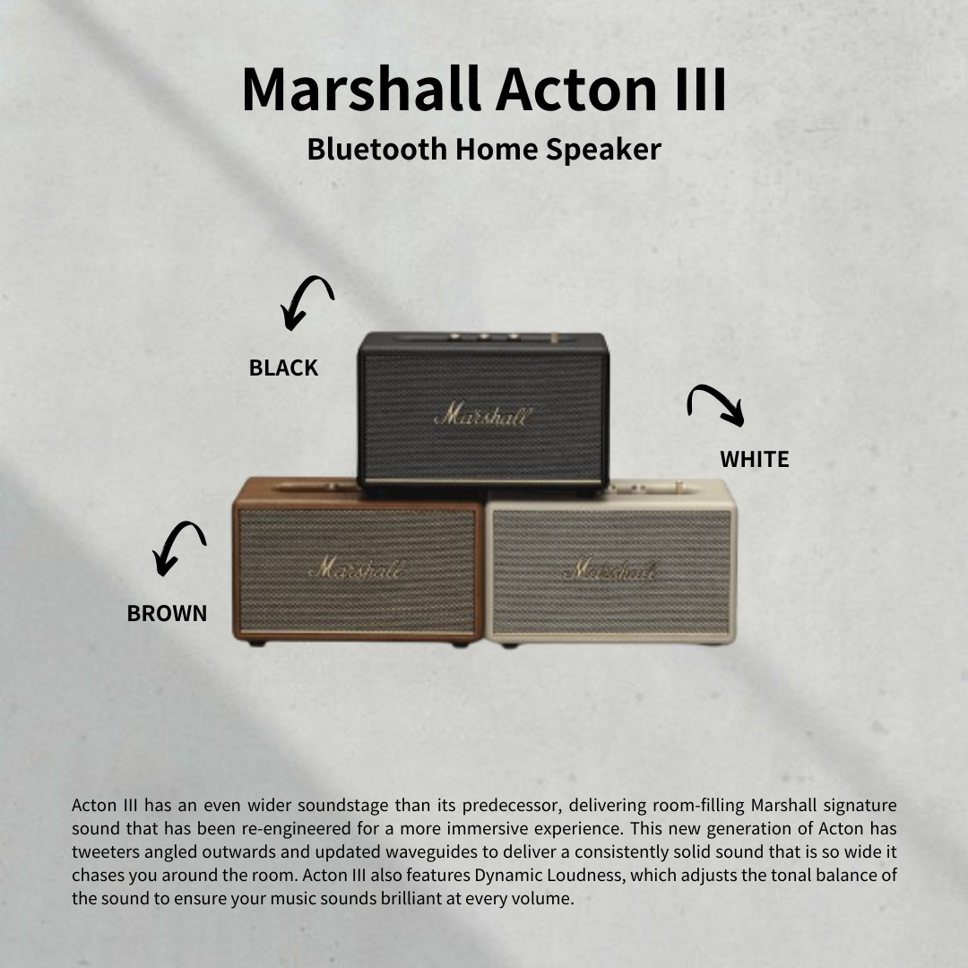Marshall Acton III 藍牙喇叭 黑色 白色 棕色