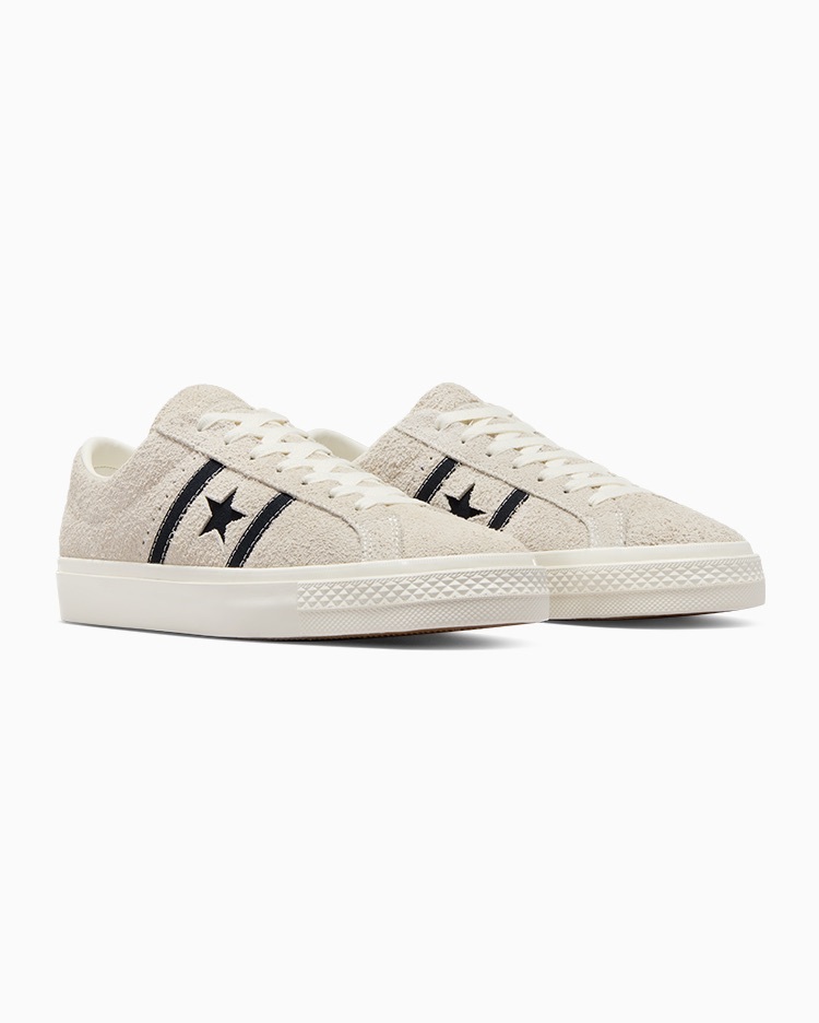 CONVERSE ONE STAR ACADEMY PRO SUEDE LOW TOP EGRET×BLACK×EGRET