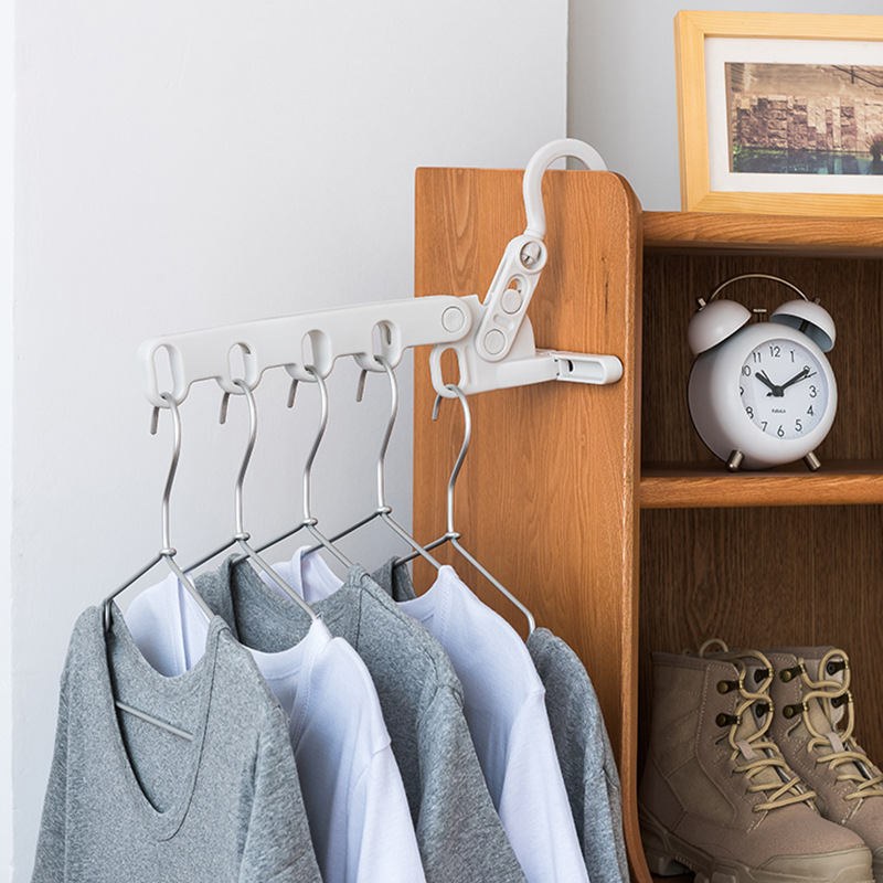 可折疊5孔晾衣架│便攜旅游掛衣鉤掛孔