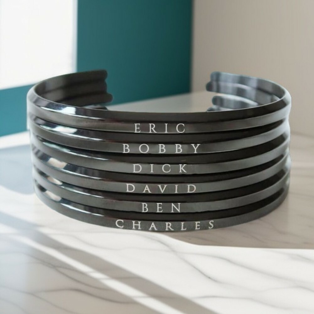 兄弟刻字手鐲