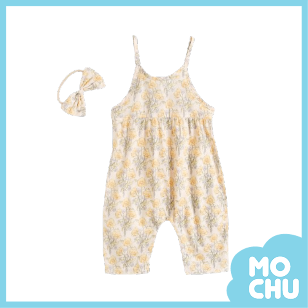 滿滿碎花細帶連身褲(二色）