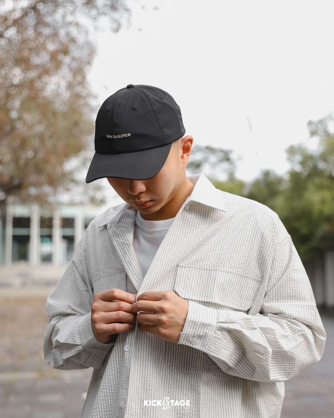 NEW BALANCE CAP 黑色 牛仔藍 刺繡LOGO 復古 棒球帽 老帽【LAH21100】