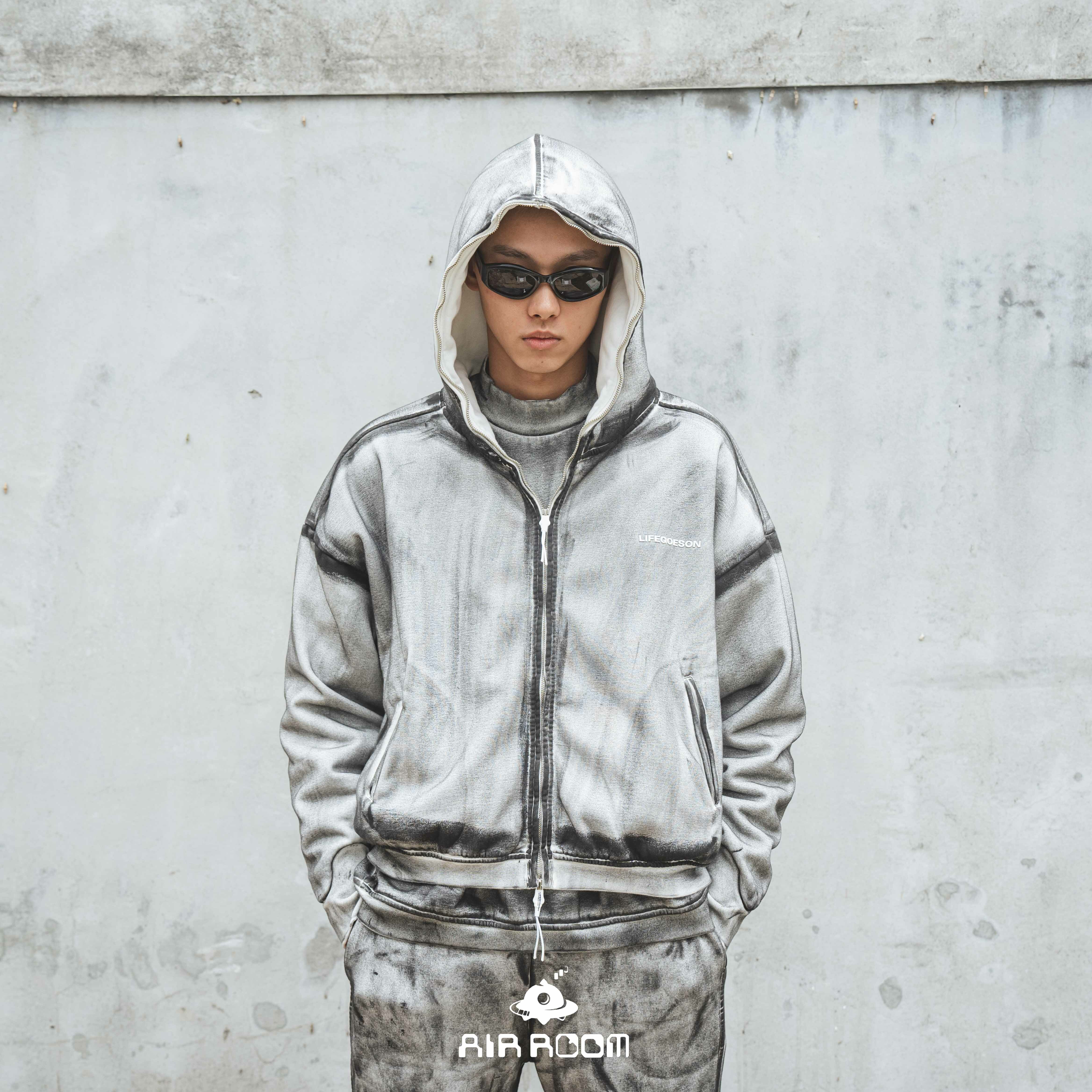 LIFEGOESON FULL ZIP UP JACKET 雙拉鍊 連帽 外套