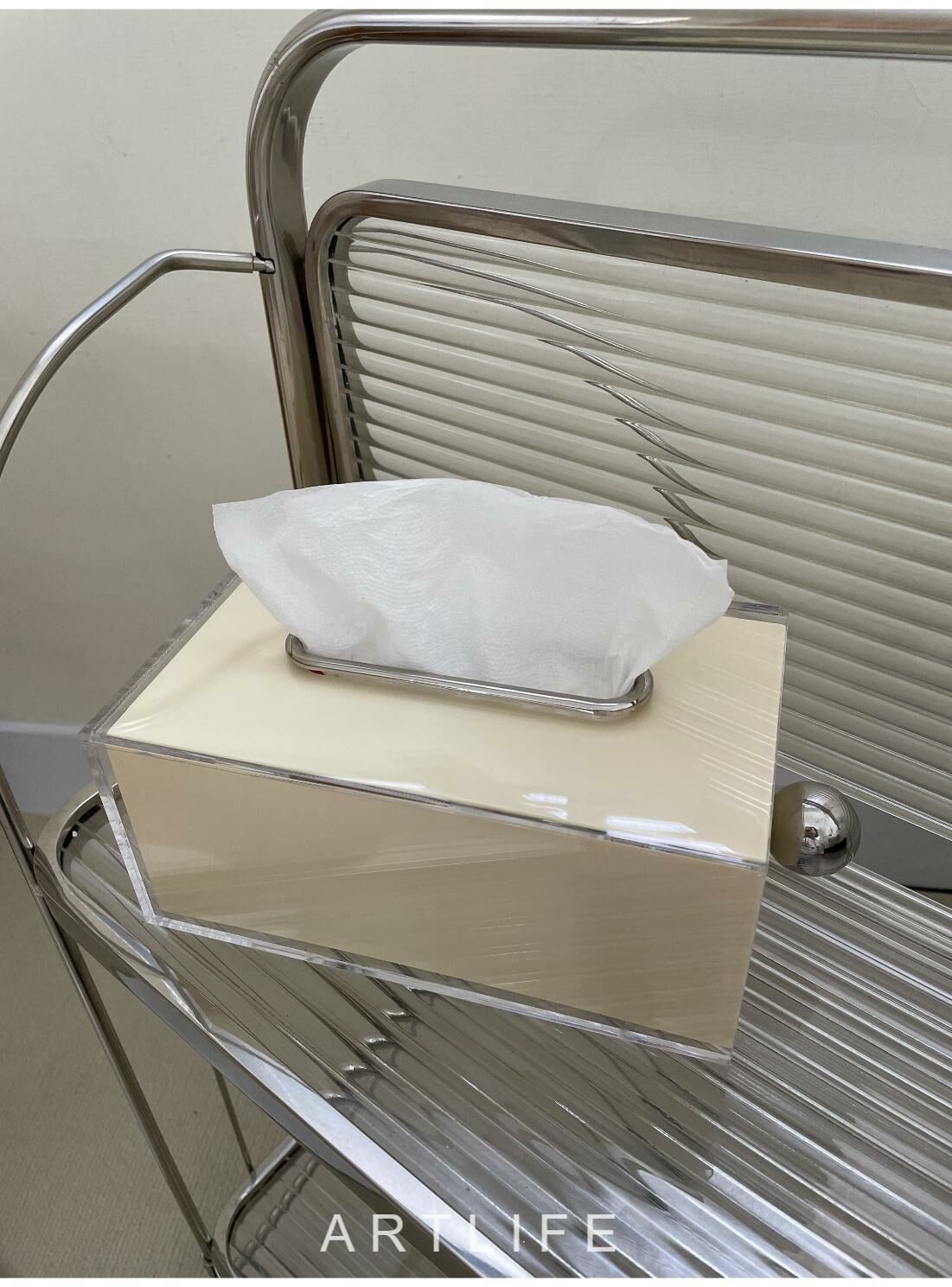 奶油系 壓克力紙巾盒