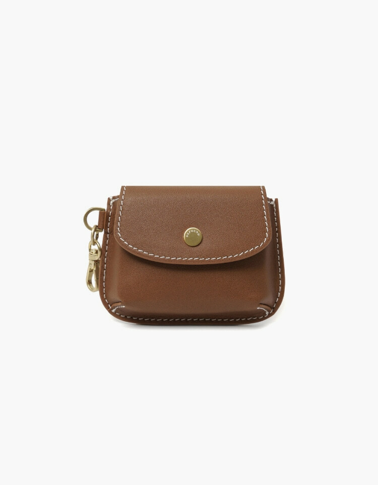 韓国シンプル【depound】レザーマルチケース bag charm leather multi case bag charm - black – depound