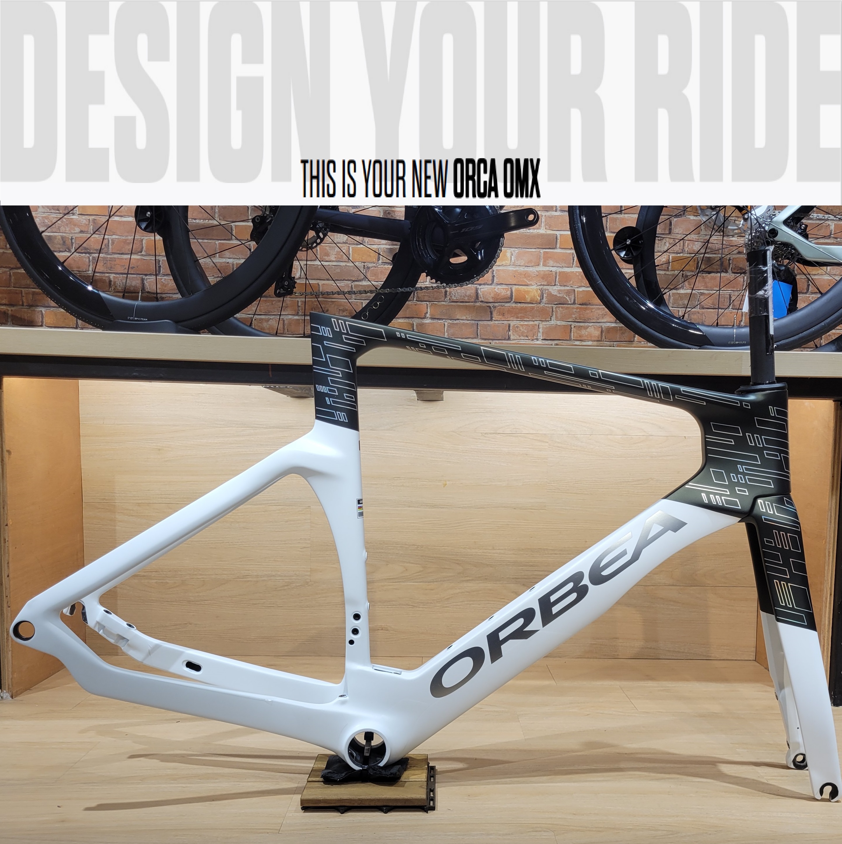 Orbea Orca Aero OMX 2024 公路車架 53cm White/Guggenheim (不包車把及把立)