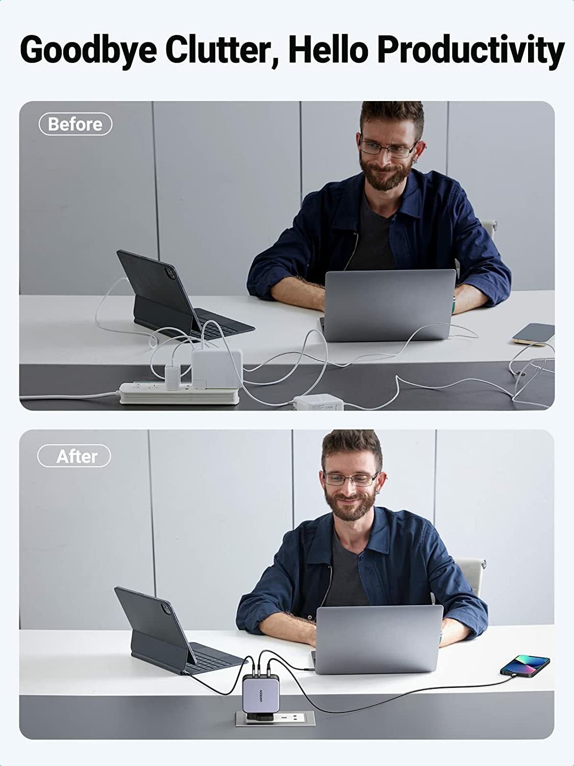 UGREEN - UG-90322 3合1多端口GaN快速輸出充電器 Nexode 140W