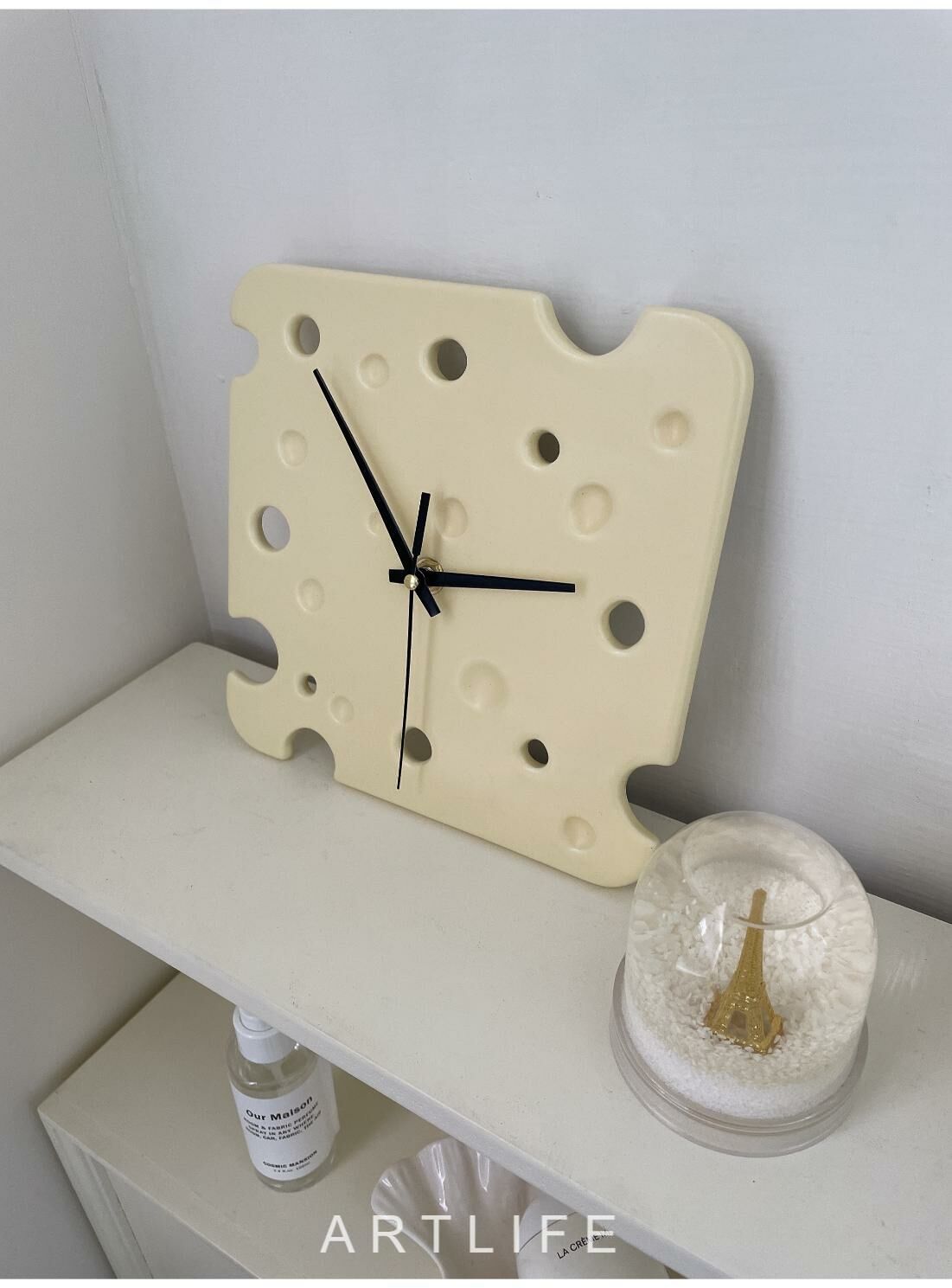 一片奶酪造型時鐘