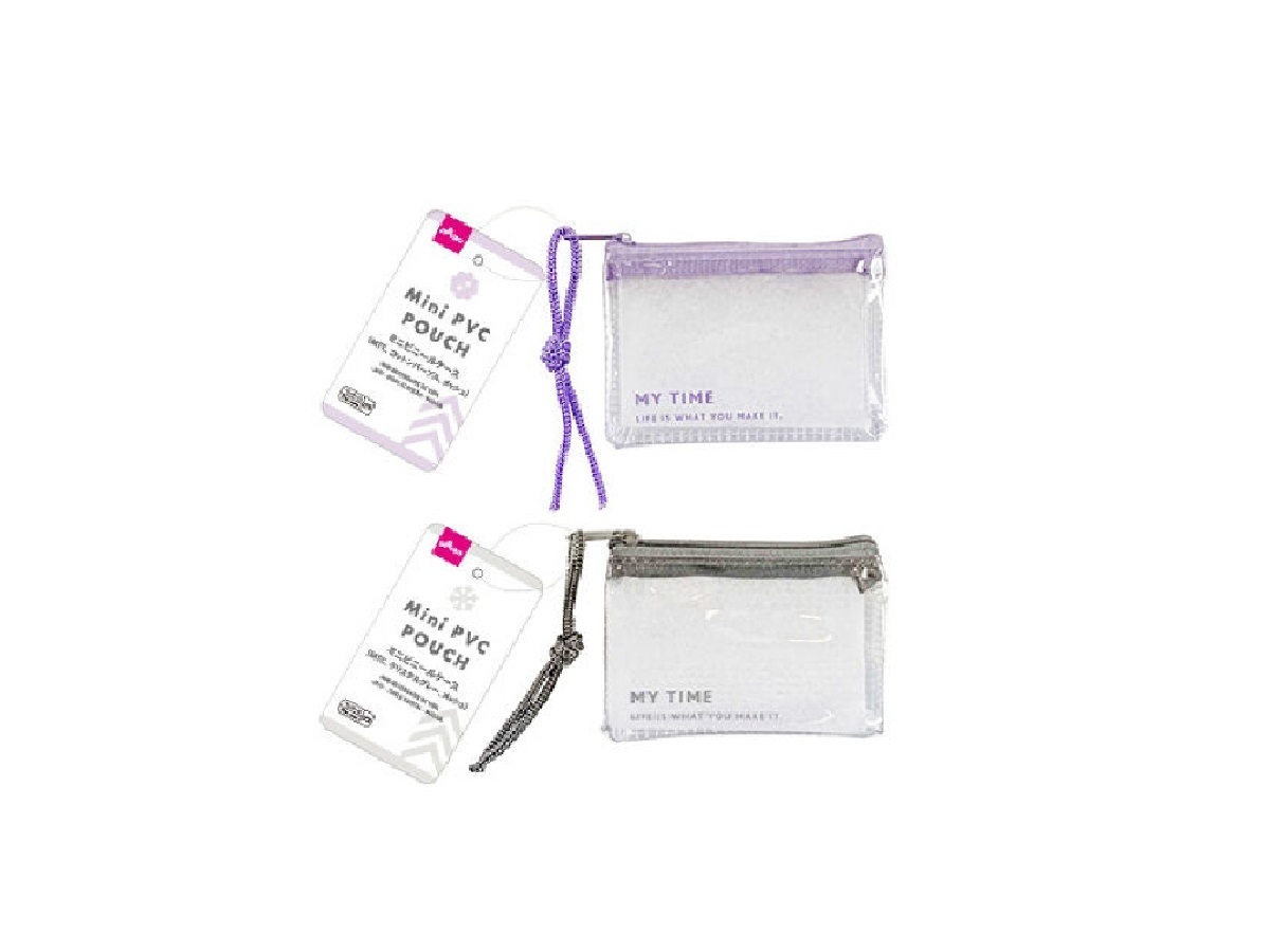 MTC迷你收納袋/棉紫、水晶灰 10x7x0.72cm