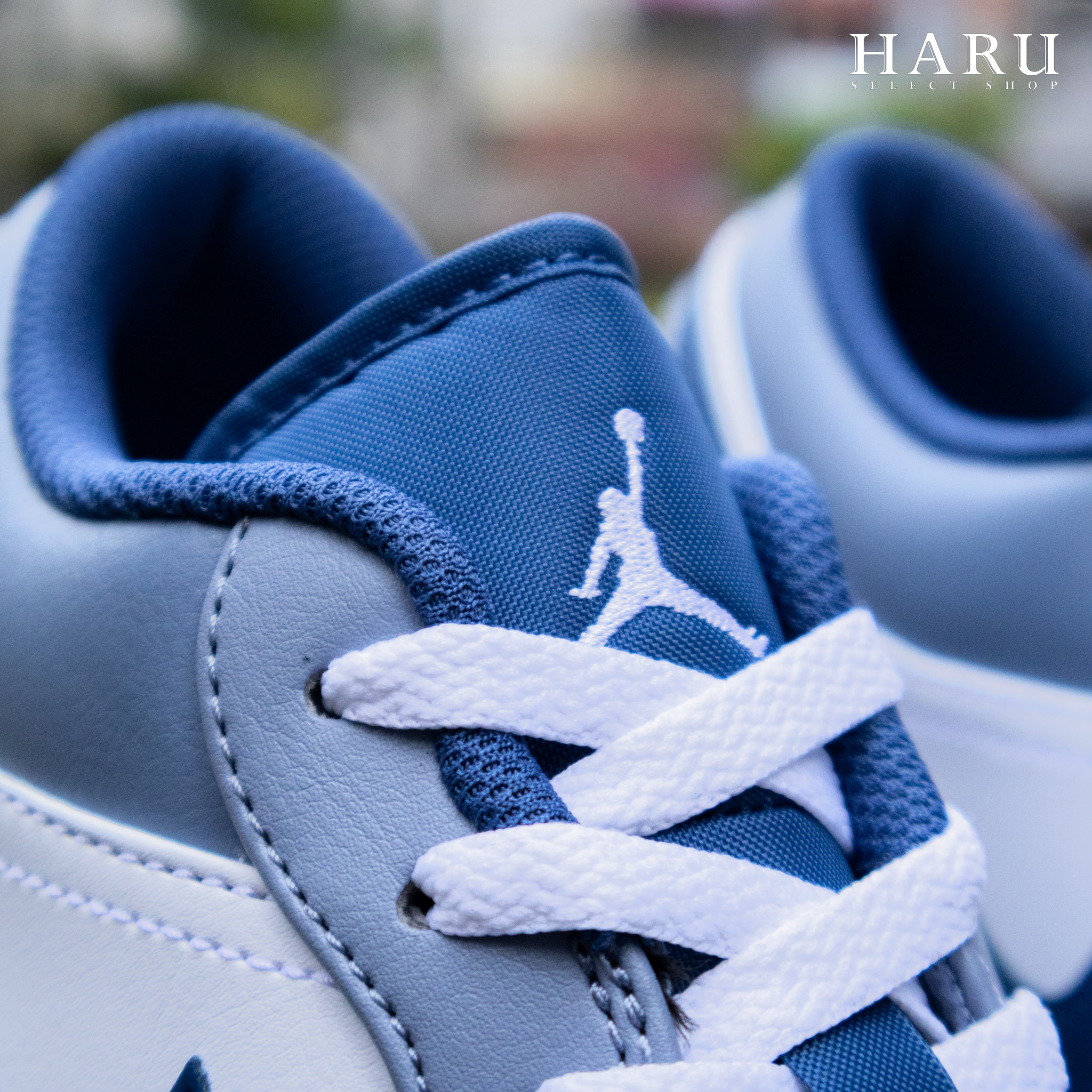 AIR JORDAN 1 LOW AJ1 灰藍 海軍藍 低筒 男款 復古休閒鞋 553558-414