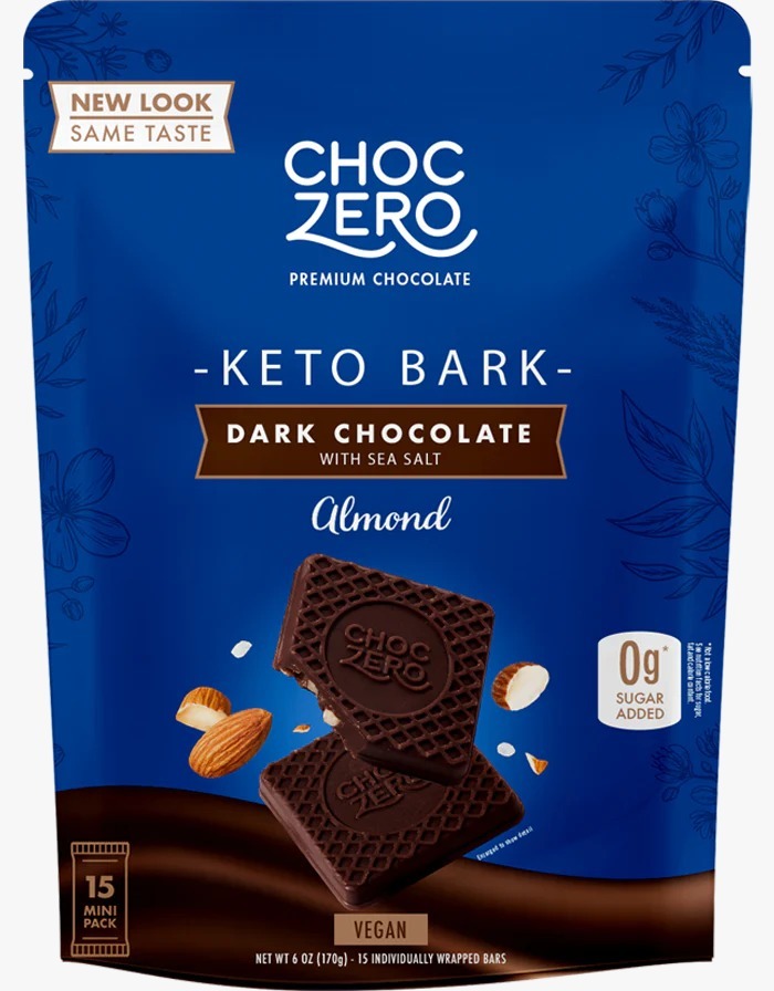 Choczero 純素無糖黑朱古力塊 - 杏仁海鹽 170g