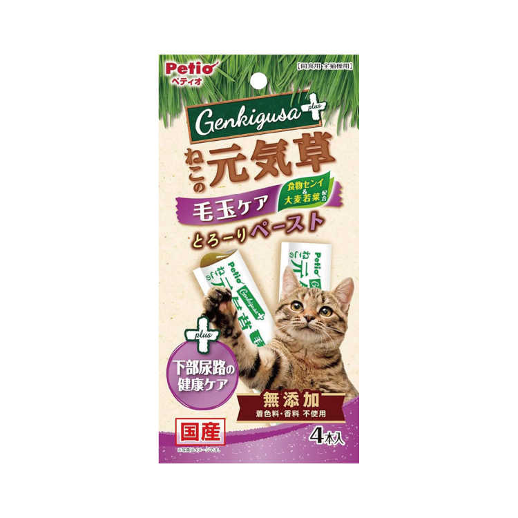 Petio 貓之元気草 毛球＆下部尿路健康護理 10g×４本(PTO-1324)