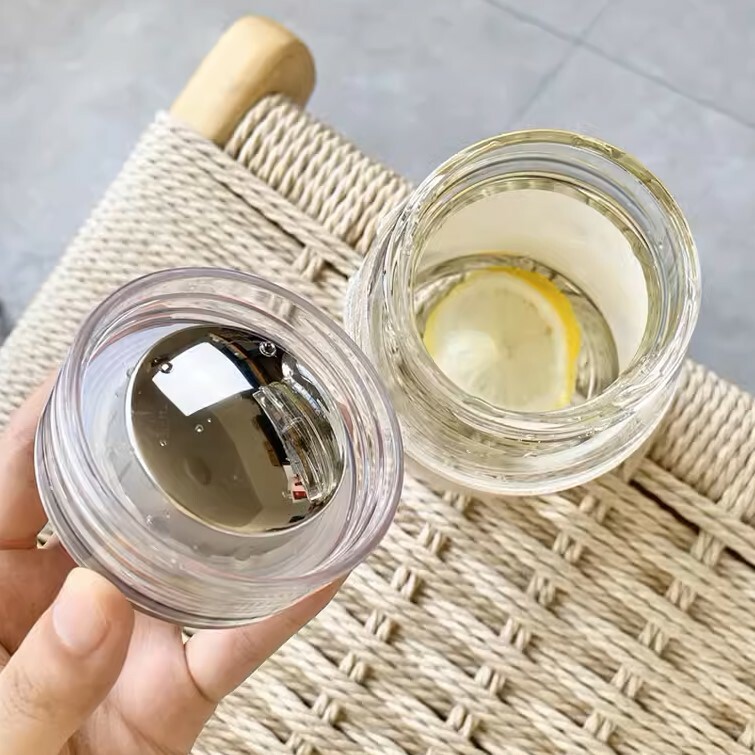 《3731》呼嚕熊恐龍隔熱帶玻璃水杯500ML