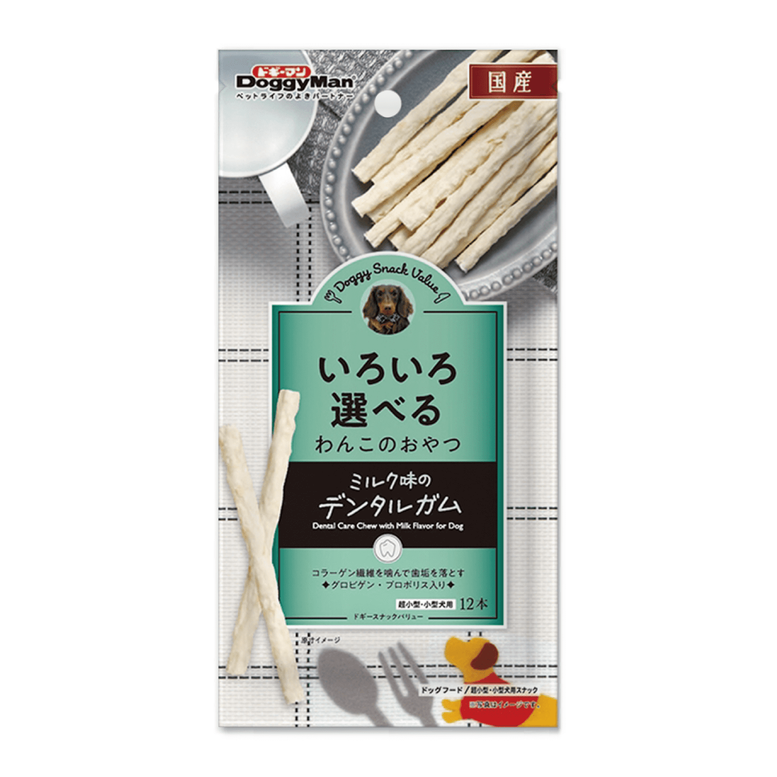 Doggyman 牛奶味潔齒棒12本 (DYM-1116)