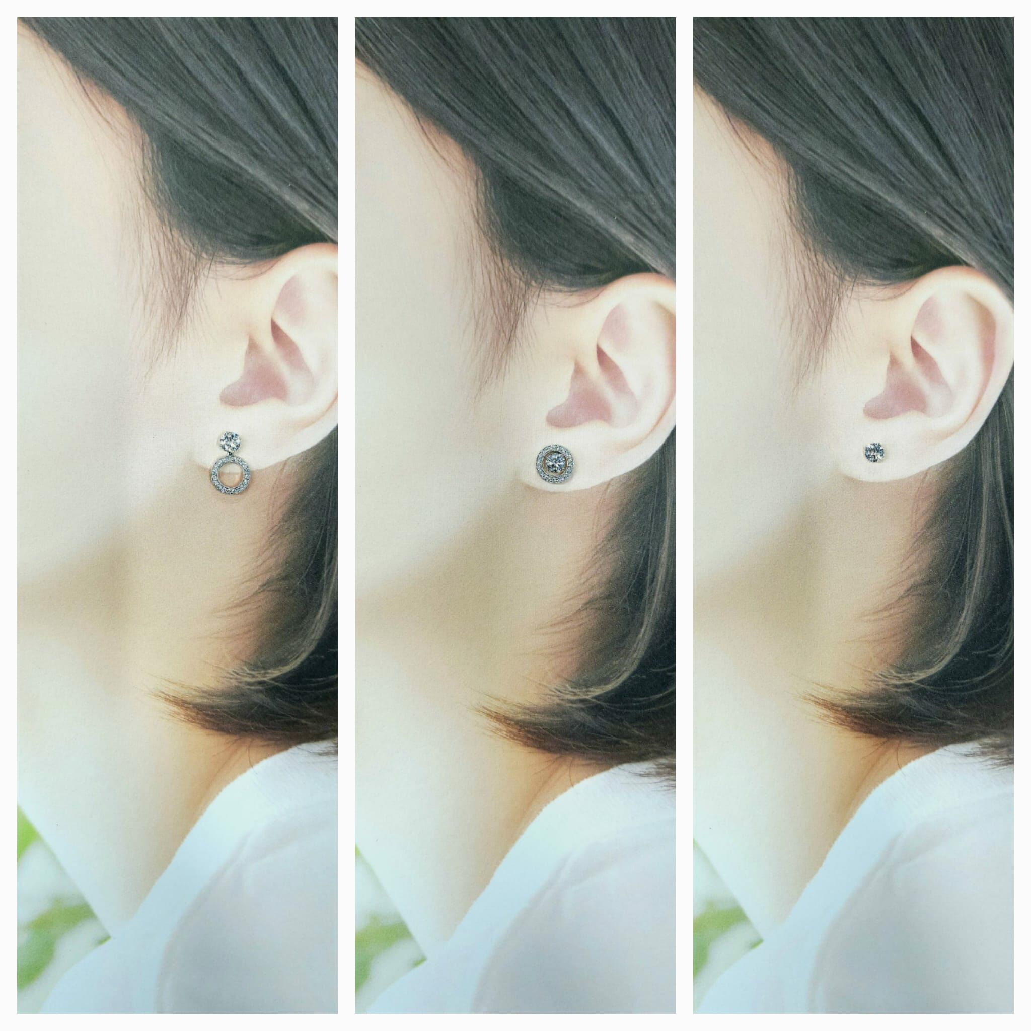 18K White Gold GIA 1.05ct Diamond Earrings