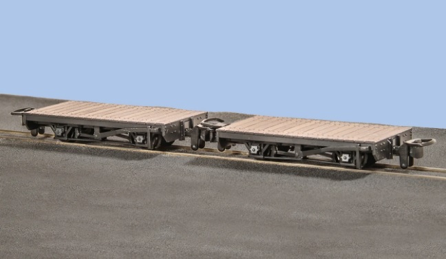 Peco GR-300 HOe規 平板車.2輛