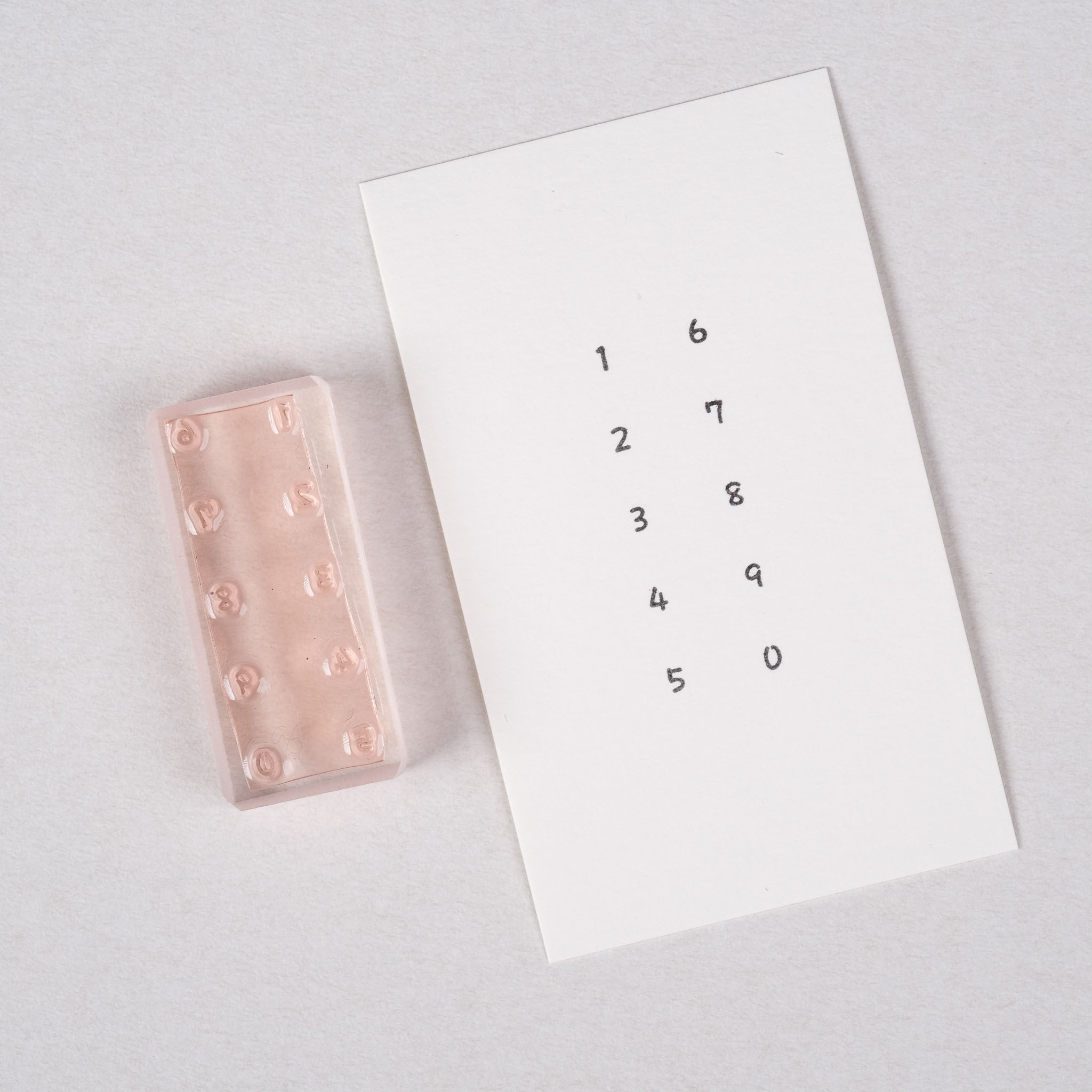 迷你插畫體數字棒 膠版印章｜一分之一工作室 臺灣