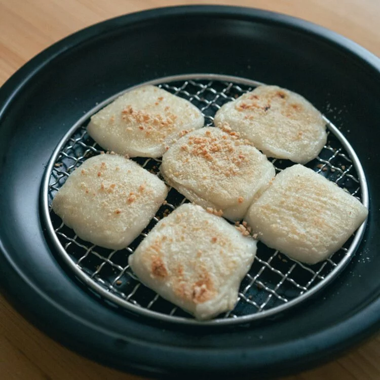 【路邊烤肉】日式烤麻糬 (9片)花生粉＋蜂蜜