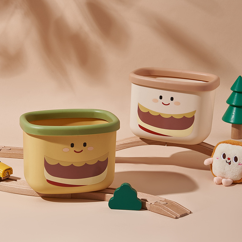 《3734》個性Q漢堡辦公室桌面垃圾桶