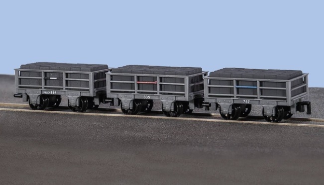 Peco GR-320 HOe規 2噸載石板貨車.3輛