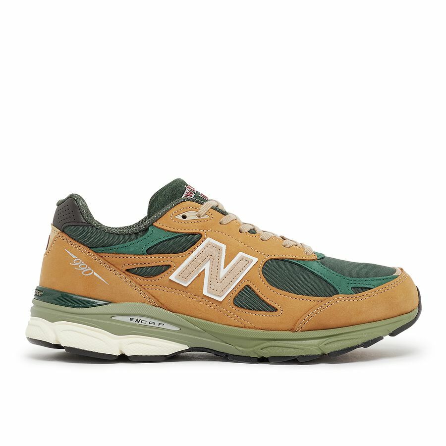 NEW BALANCE 990V3 X TEDDY SANTIS MADE IN USA BROWN / OLIVE