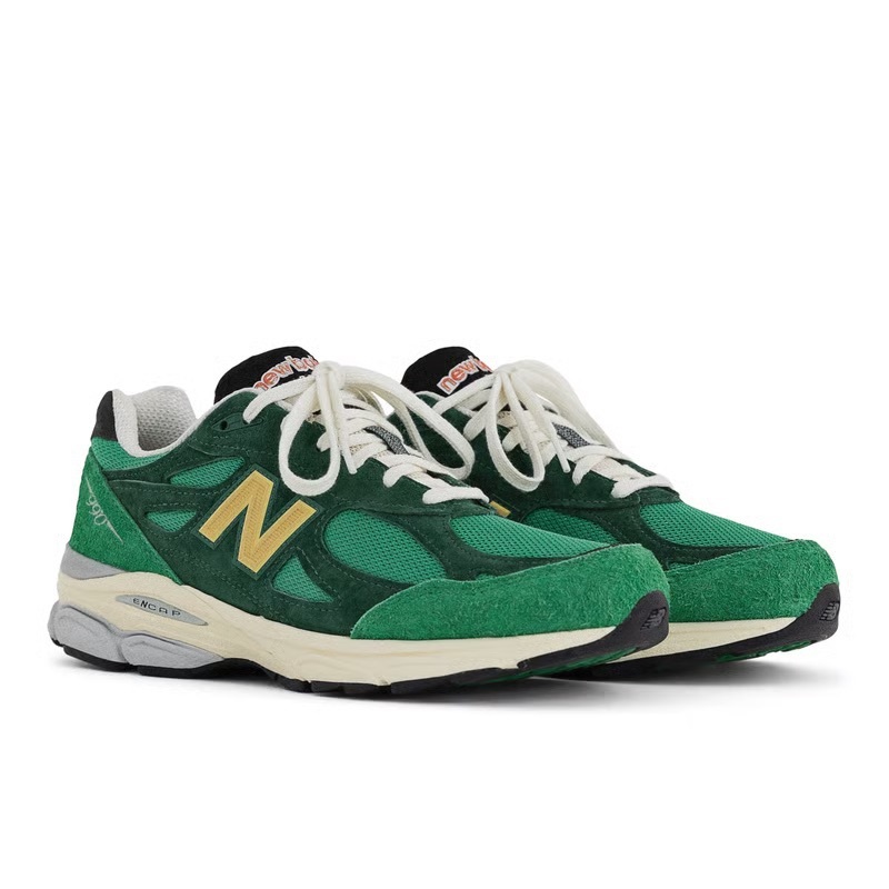 NEW BALANCE 990V3 X TEDDY SANTIS MADE IN USA GREEN / GOLD