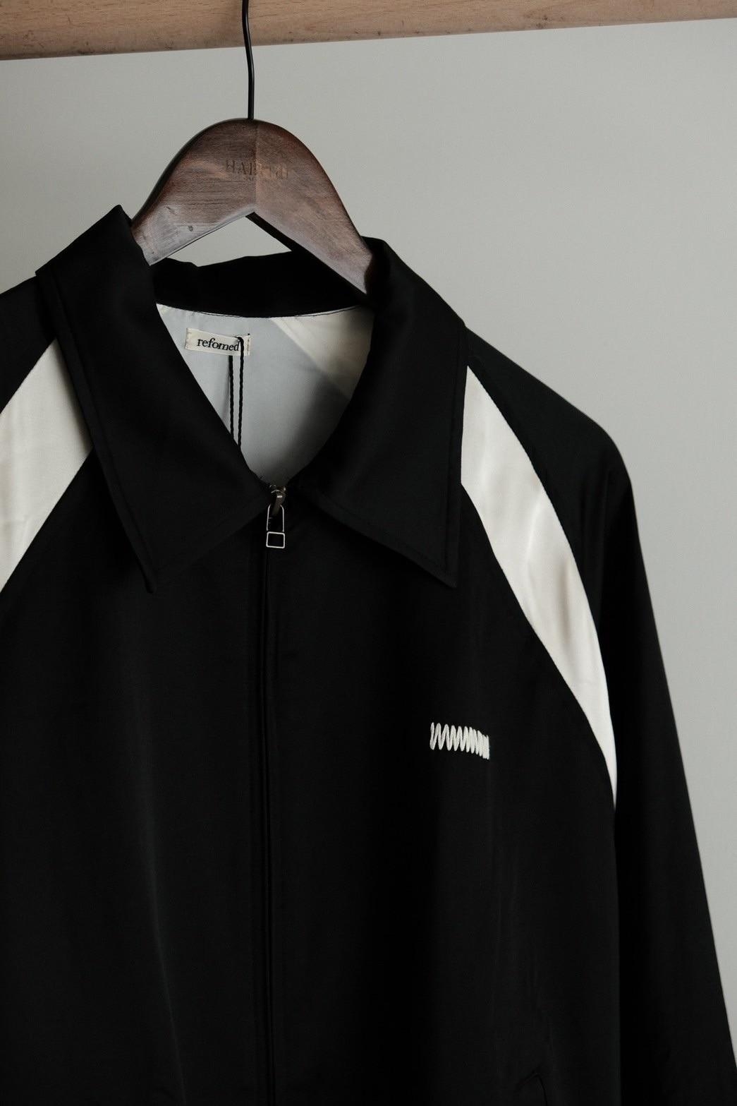 refomed - COTTON RAYON WORK JACKET / BLACK