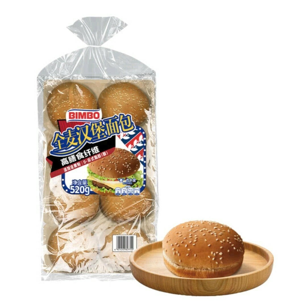 全麥漢堡麵包65g x 8個