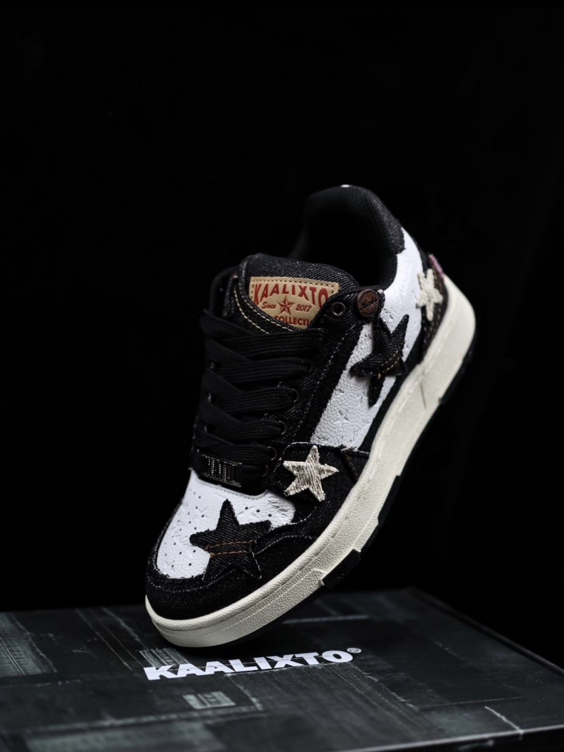 (寶藏鞋款) Kaalixto Unchained Riderz”blackness” 復古 黑牛仔 牛仔 星星 張員瑛同款 KSH220912