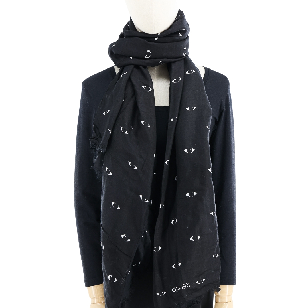 小物 Kenzo Paris eye scarf KENZO PRE-OWNED EYES PRINT SCARF E11463