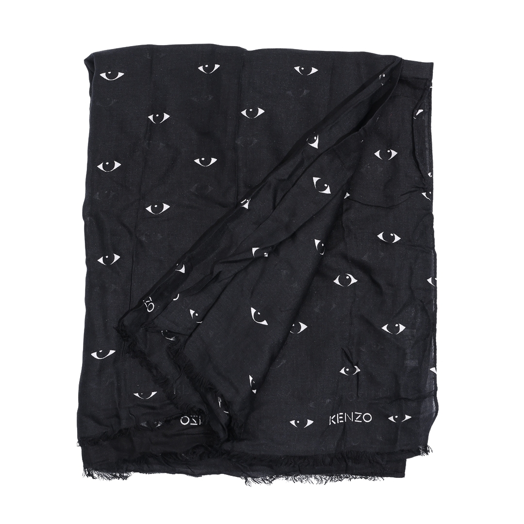 KENZO PRE-OWNED EYES PRINT SCARF E11463