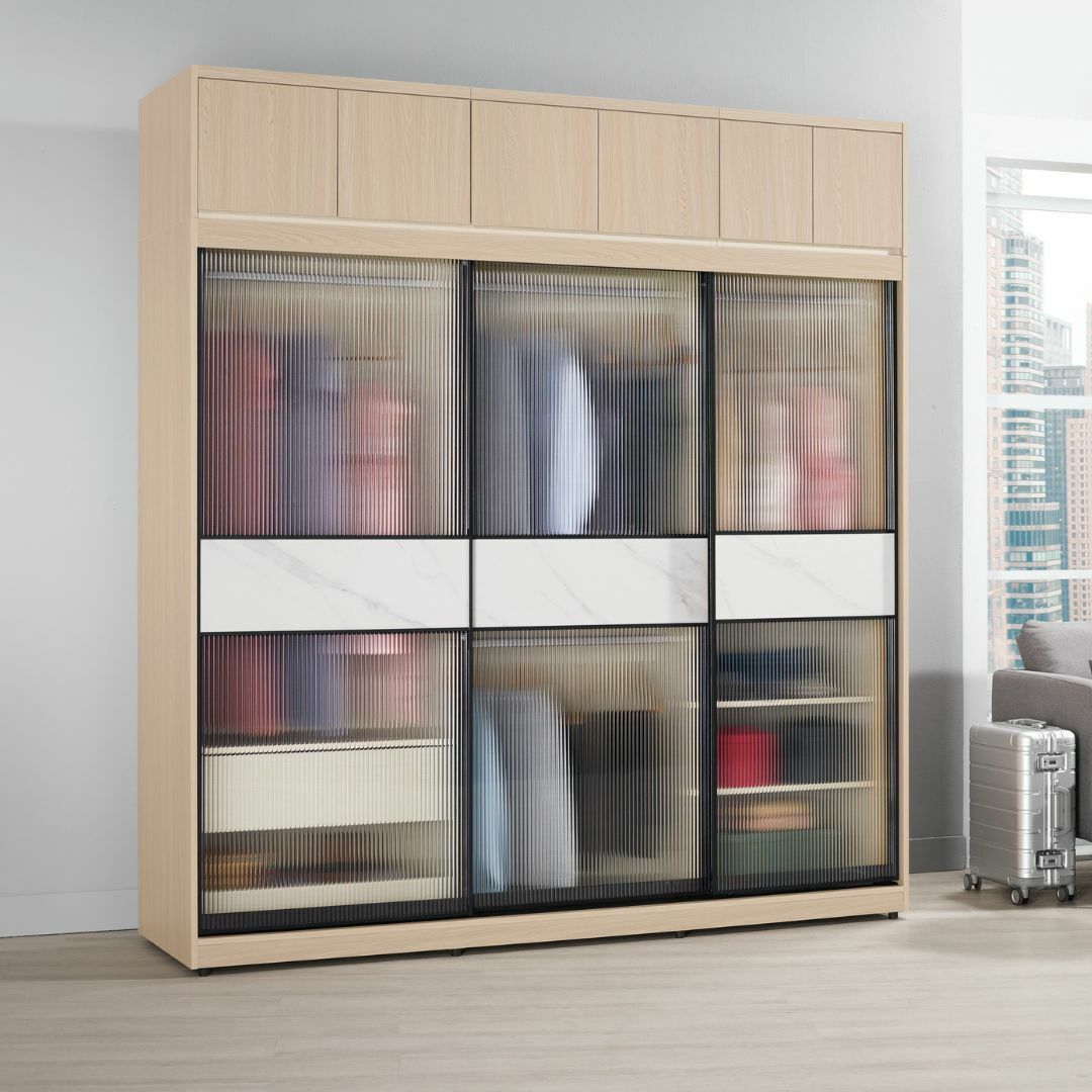 艾維斯︱7尺被櫥式鋁框拉門衣櫥