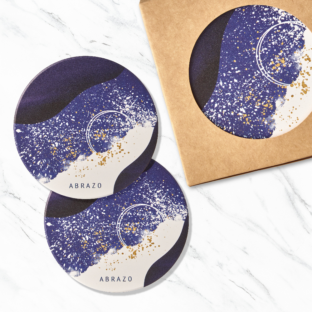 愛不囉嗦｜蔚藍星海 氣墊手機架、陶瓷吸水杯墊、涼感毛巾