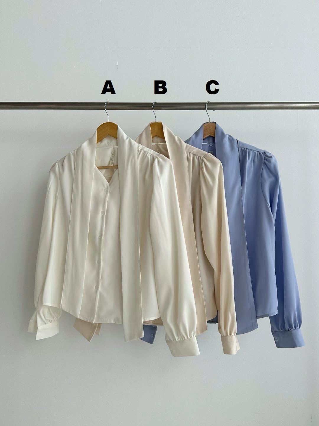 TOP#14304🤎高級小領巾上衣