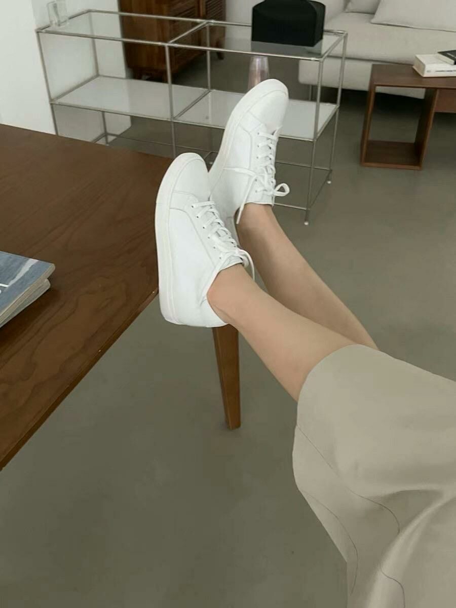 SH#14301🤎假平底增高小白鞋