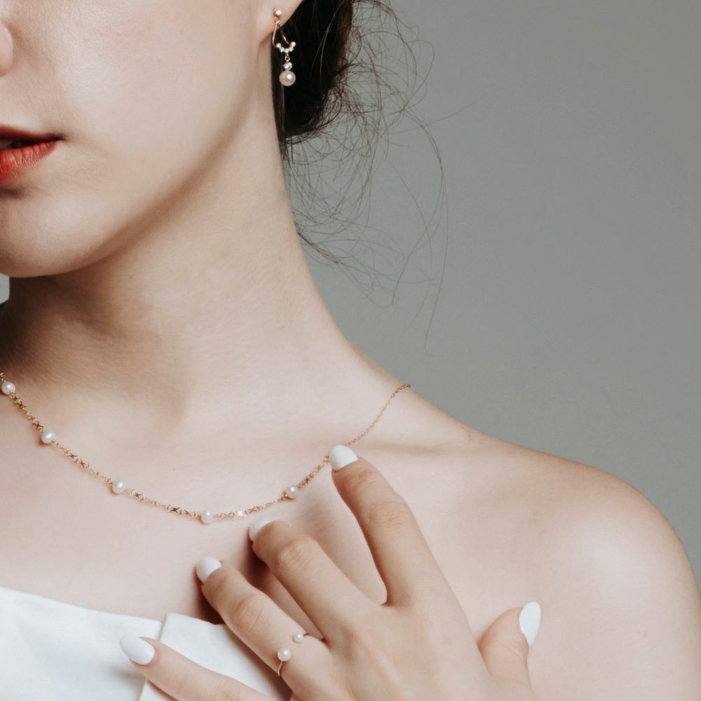 【me.luxe】K10珍珠鋯石多戴式耳環