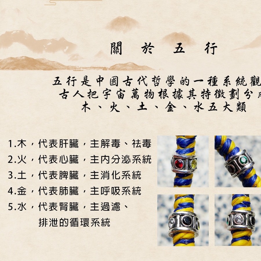 五行飛龍手鍊-藍