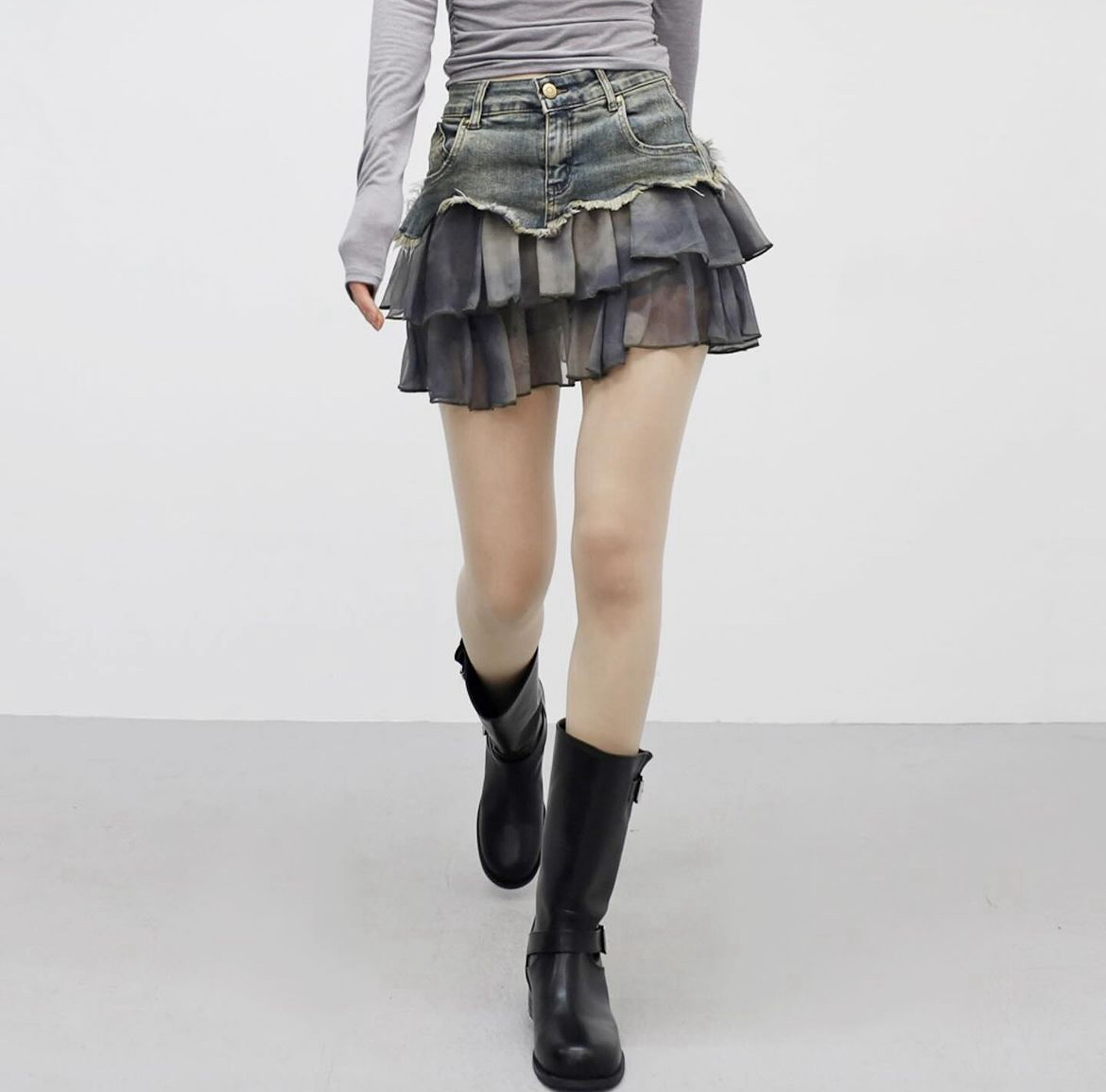 KR SUPERLADY DENIM SKIRT