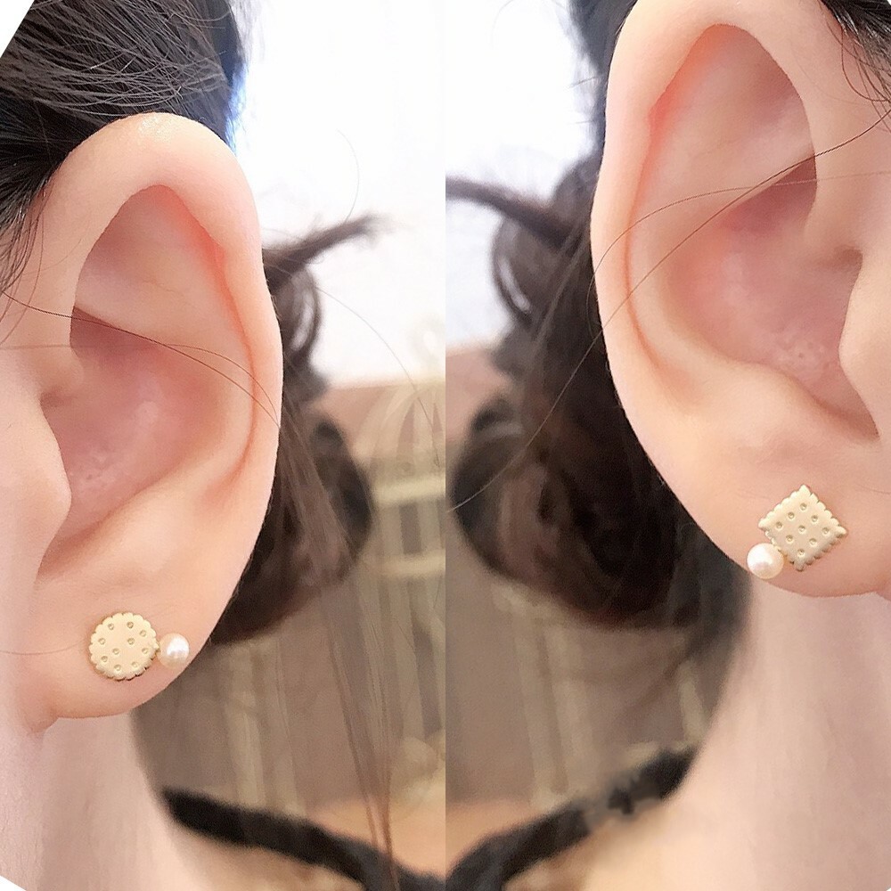 【me.luxe】 K10珍珠曲奇耳環