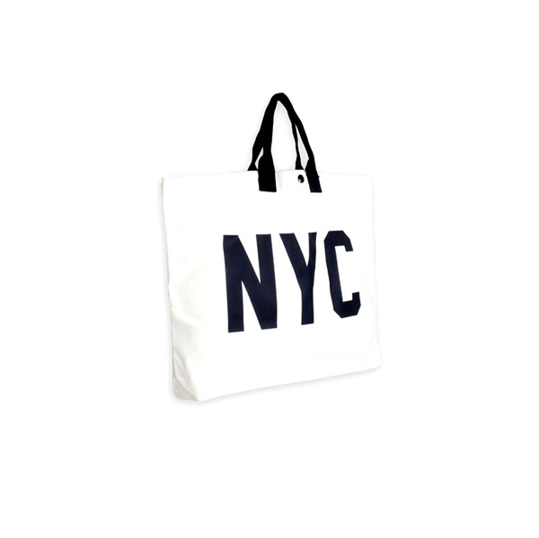 厚磅帆布托特袋∣美式字母系列 白色短把NYC∣ALPHABETHOME