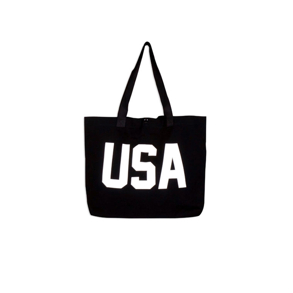 厚磅帆布托特袋∣美式字母系列 深藍色長把USA∣ALPHABETHOME