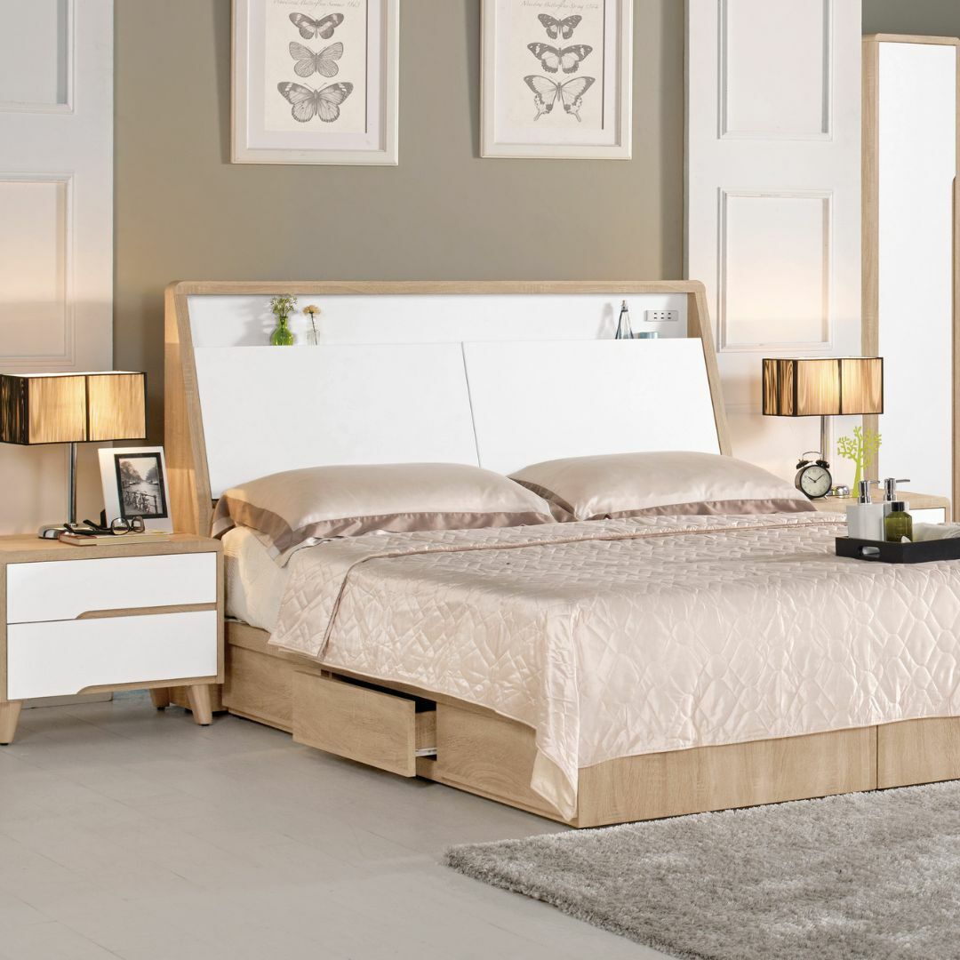 伯尼斯︱5尺被櫥式雙人床組