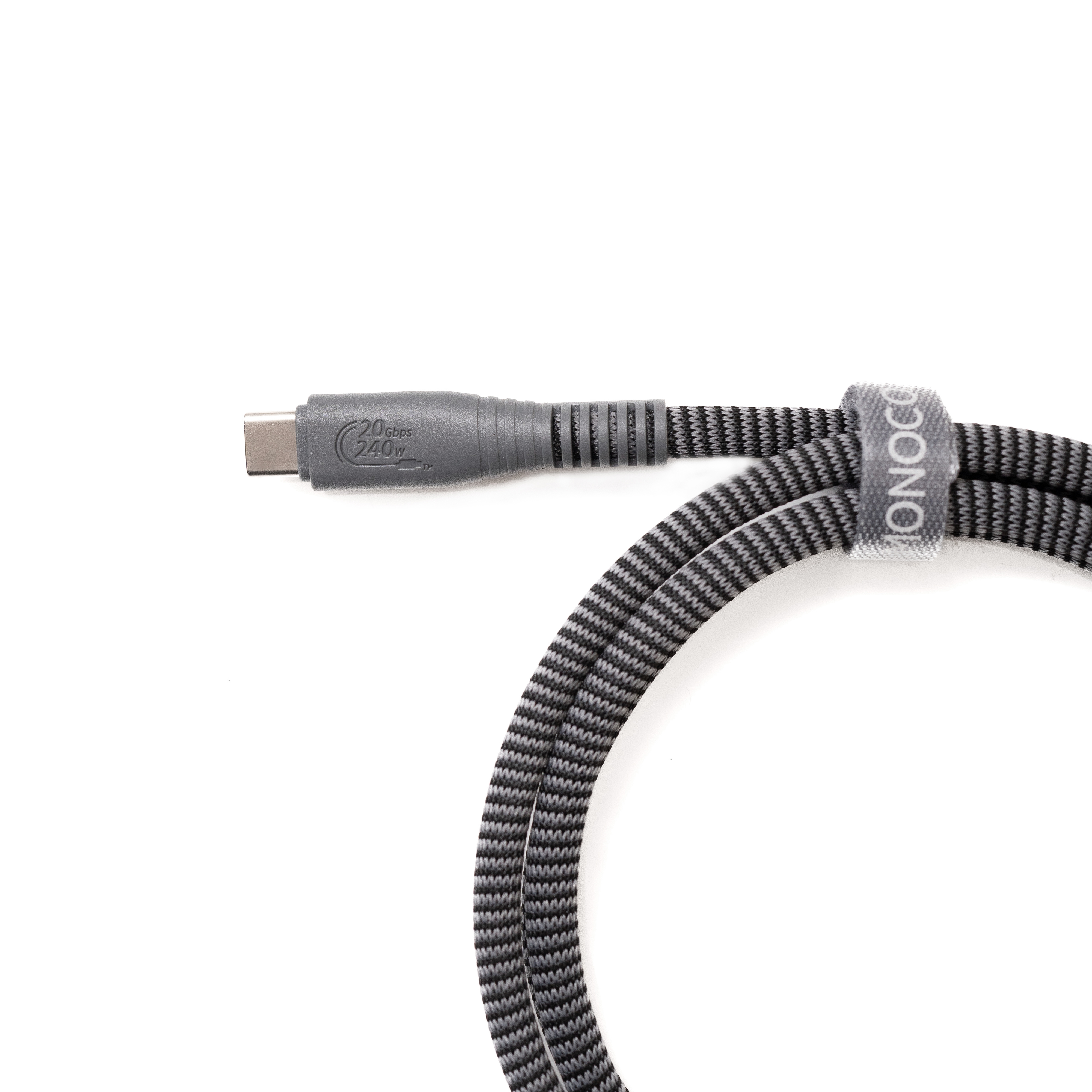 ESSENTIALS | USB-IF Certified USB-C To USB-C 240W 20Gbps Braided Sync And Charge Cable 120cm - Charcoal